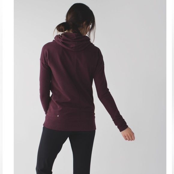 Lululemon stress less hoodie In Heathered Bordeaux burgundy - Picture 2 of 12